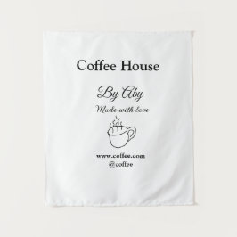 Coffee house made with love add text website socia wandkleed
