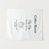 Coffee house made with love add text website socia wandkleed (Voorkant (horizontaal))