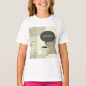 Coffee House Menu Meisjes T-shirt (Voorkant)