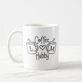 Coffee Hubby Love Monogram Mok