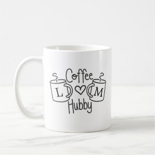 Coffee Hubby Love Monogram Mok