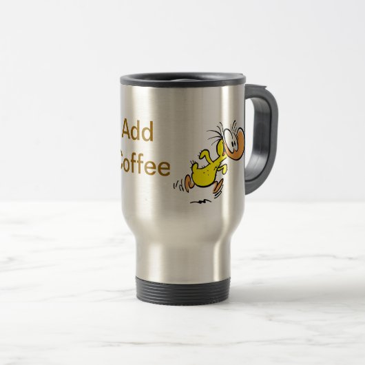 Coffee Humor Cartoon Duck Funny Reisbeker (Voorkant rechts)