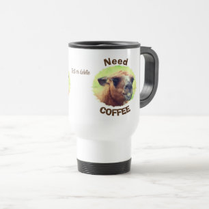 Coffee Humor Llama op maat nodig Reisbeker
