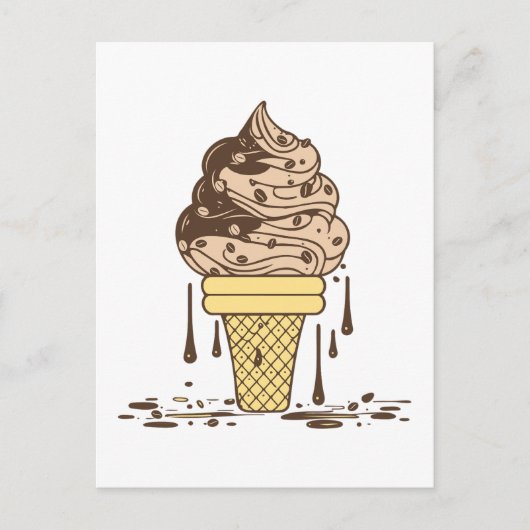 Coffee Ice Cream Briefkaart (Voorkant)