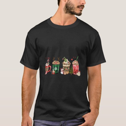 Coffee Iced Latte Sweets Cozy Winter T-shirt (Voorkant)
