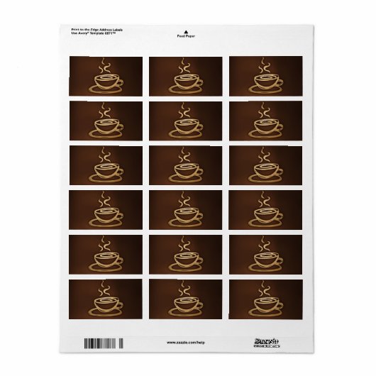 Coffee In My Cup Etiket (Full Sheet)