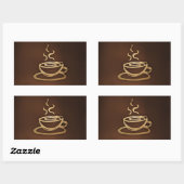 Coffee In My Cup Rechthoekige Sticker (Vel)