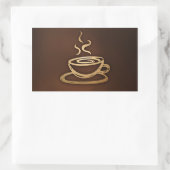 Coffee In My Cup Rechthoekige Sticker (Tas)