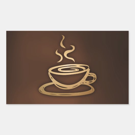 Coffee In My Cup Rechthoekige Sticker (Voorkant)