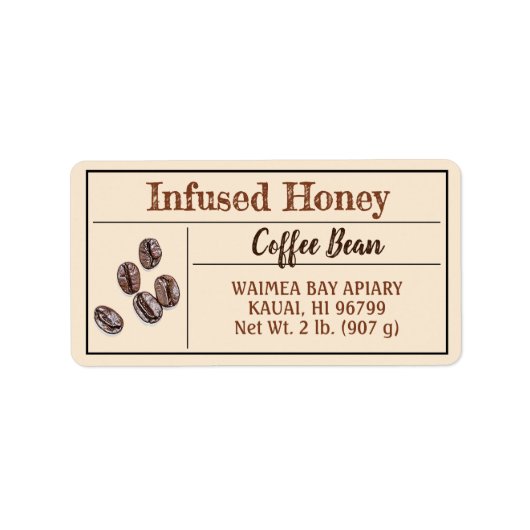 Coffee Infused Honey Goldenrod Product Etiket (Voorkant)