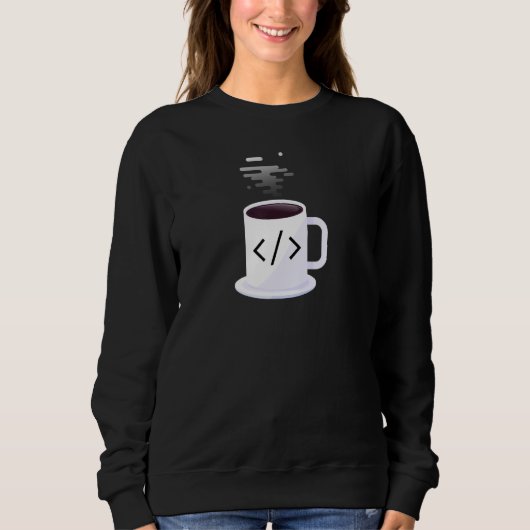 Coffee Into Code JavaScript Code Coffee Developer Trui (Voorkant)
