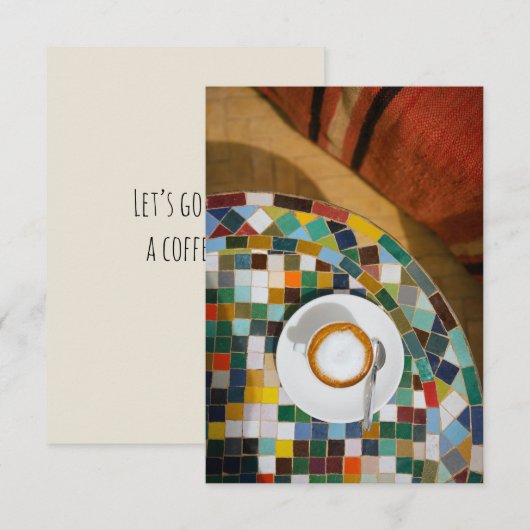 Coffee Invitation Greeting Card (Voorkant / Achterkant)