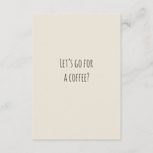 Coffee Invitation Greeting Card (Achterkant)
