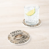 Coffee Is Always a Good Idea Rustic Café Decor Zandsteen Onderzetter (Zijkant)