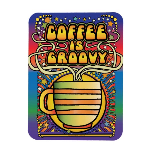 Coffee is Groovy Magneet (Verticaal)