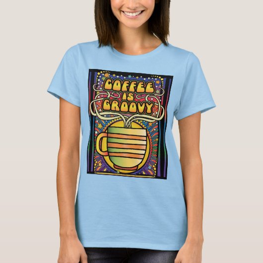Coffee is Groovy T-shirt (Voorkant)