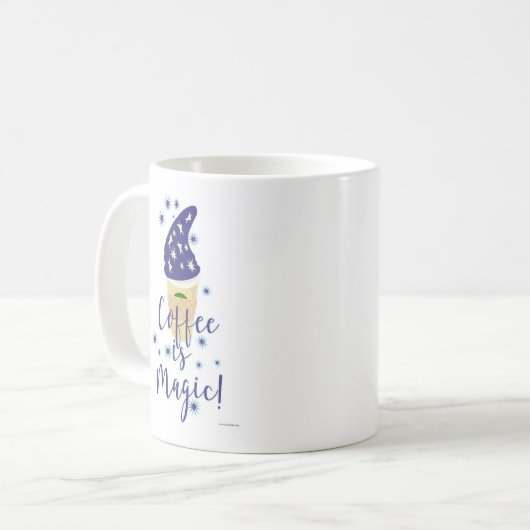 Coffee Is Magic Mocha Wizard Cartoon Slogan Mug Koffiemok (Voorkant links)