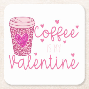 Coffee is mijn Valentijn Tanktop Canvas tas Bandan Kartonnen Onderzetters