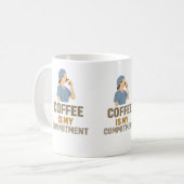Coffee Is My Commitment – Funny Nurse Coffee Mug Koffiemok (Voorkant links)