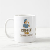 Coffee Is My Commitment – Funny Nurse Coffee Mug Koffiemok (Links)