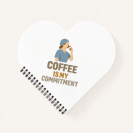 Coffee Is My Commitment Nurse Spiral Notebook  Notitieboek