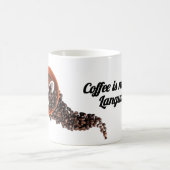Coffee is my love language mug -funny gift koffiemok (Center)