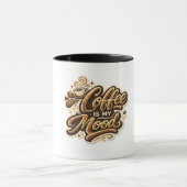Coffee Is My Mood Mug | Funny Coffee Lover Ceramic Mok (Midden)