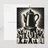 Coffee Is My Religion – Worship Coffee Briefkaart (Voorkant / Achterkant)