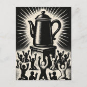 Coffee Is My Religion – Worship Coffee Briefkaart (Voorkant)