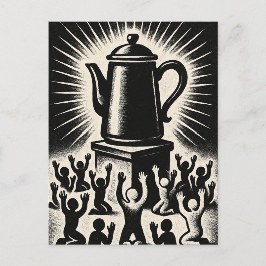 Coffee Is My Religion – Worship Coffee Briefkaart (Voorkant)