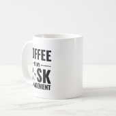 Coffee Is My Risk Management — Trader Mug Design Koffiemok (Voorkant links)