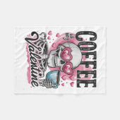 Coffee Is My Valentijn Skeleton Skull Drink Cof Fleece Deken (Voorkant (Horizontaal))