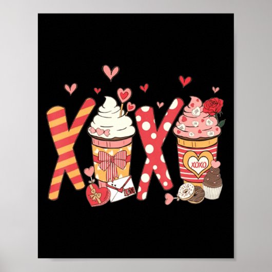 Coffee Is My Valentine Funny Teacher Coffee Lover  Poster (Voorkant)