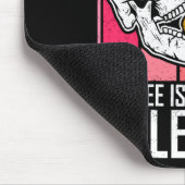 Coffee Is My Valentine Skeleton Skull Valentines D Muismat (Hoek)