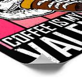 Coffee Is My Valentine Skeleton Skull Valentines D Poster (Hoek)