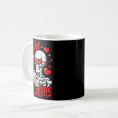 Coffee Is My Valentine Skeleton Valentine Funny Co Koffiemok (Voorkant links)