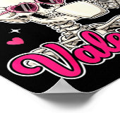 Coffee Is My Valentine Skeleton Valentine Funny Co Poster (Hoek)