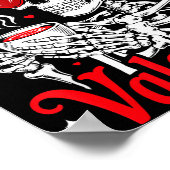 Coffee Is My Valentine Skeleton Valentine Funny Co Poster (Hoek)