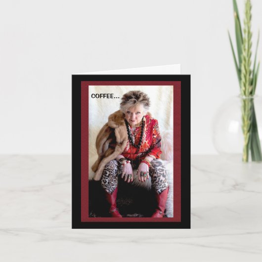 COFFEE is van vitaal belang voor overlevingskaart Kaart (Voorkant)