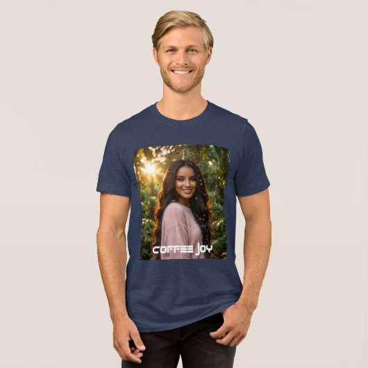 COFFEE JOY Tri-Blend SHIRT (Voorkant volledig)