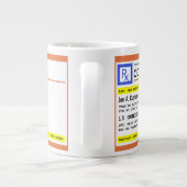 Coffee Jumbo-Mok met aangepaste naam voorschrijven Grote Koffiekop (Achterkant)