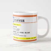 Coffee Jumbo-Mok met aangepaste naam voorschrijven Grote Koffiekop (Rechts)