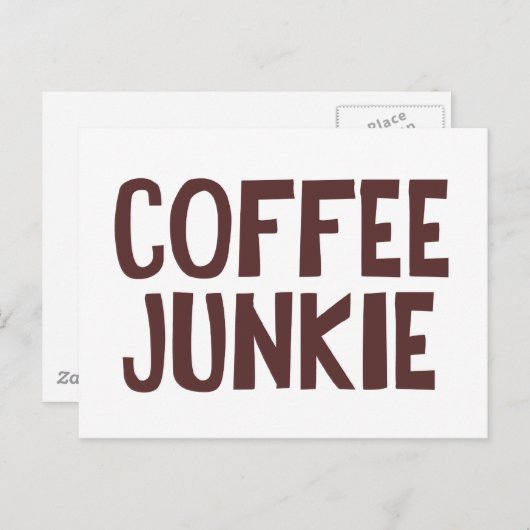 Coffee Junkie Briefkaart (Voorkant / Achterkant)