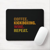 Coffee Kickboksen Wijn Herhaal Muismat (Met muis)