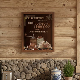 Coffee Kitchen Custom Decor  Perfect Poster