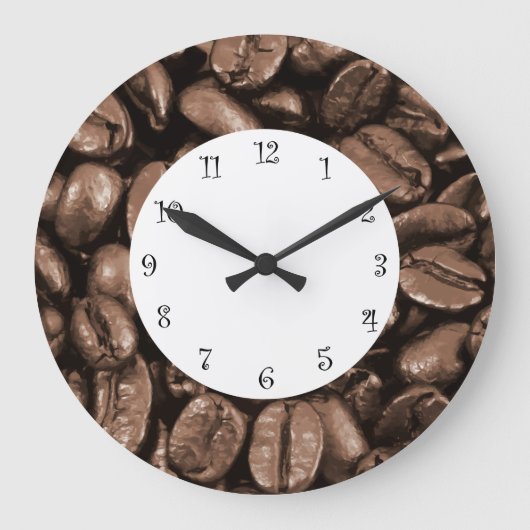 Coffee Kitchen Wall Clocks Grote Klok (Voorkant)