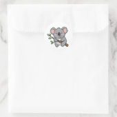 Coffee Koala Ronde Sticker (Tas)