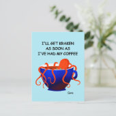 Coffee Kraken - Briefkaart (Staand voorkant)