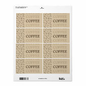 Coffee Label – Retro Coffee Beans (Full Sheet)
