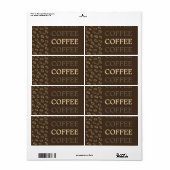 Coffee Label – Retro Coffee Beans (Full Sheet)